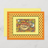 QUERSCHLAFEN UNTER AUTUMENLAGEN, SAISONAL POSTKARTE (Vorne/Hinten)