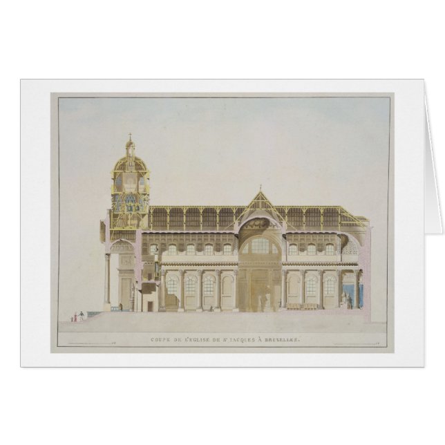 Querschnitt der Kirche von St. Jacques, Brusse (Vorderseite (Horizontal))