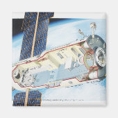 Querschnitt der solarbetriebenen Raumstation Magnet (Vorne)