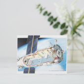 Querschnitt der solarbetriebenen Raumstation Postkarte (Stehend Vorderseite)