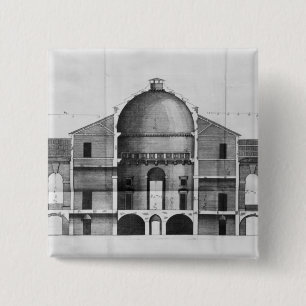 Querschnitt des Landhauses Rotonda nahe Button