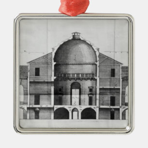 Querschnitt des Landhauses Rotonda nahe Silbernes Ornament