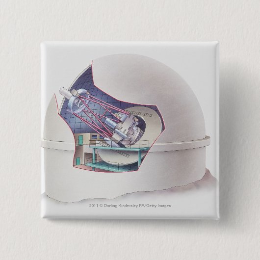 Querschnitt des Teleskops innerhalb eines Button (Vorderseite)