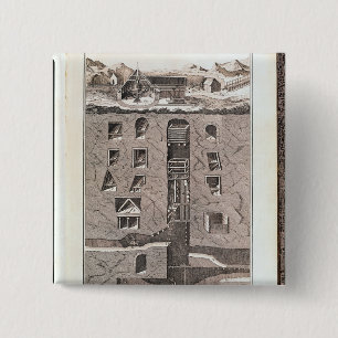 Querschnitt eines Bergwerkes Button