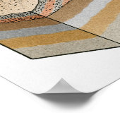 Querschnitt eines Vulkans mit Asche Poster (Ecke)