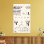 Querschnitt und architektonische Details von Kutci Leinwanddruck (Insitu (Wohnzimmer))