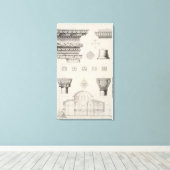 Querschnitt und architektonische Details von Kutci Leinwanddruck (Insitu (Holzboden))