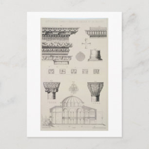 Querschnitt und architektonische Details von Kutci Postkarte