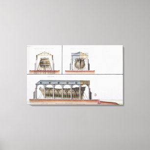 Querschnitt und Aufzug eines Schiffs, 1776 Leinwanddruck