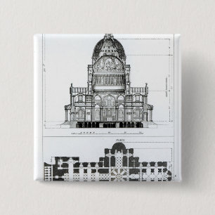 Querschnitt von St Paul Kathedrale Button