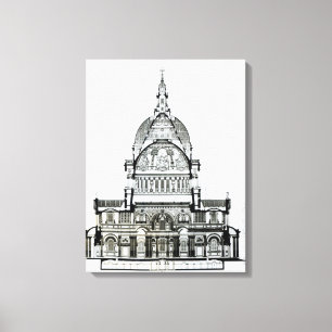 Querschnitt von St Paul Kathedrale Leinwanddruck