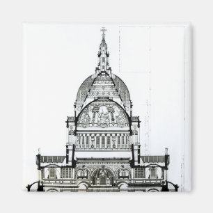 Querschnitt von St Paul Kathedrale Magnet