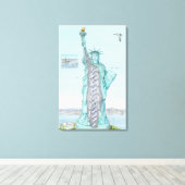 Querschnittbild der Freiheitsstatue Leinwanddruck (Insitu (Holzboden))