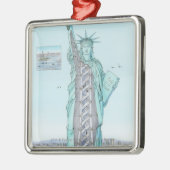 Querschnittsillustration des Freiheitsstatuen Ornament Aus Metall (Links)