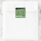 Querschnittsteil von Leaf Quadratischer Aufkleber (Tasche)