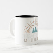 QUERstadt-MICHIGAN-TASSE Zweifarbige Tasse (Vorderseite Links)