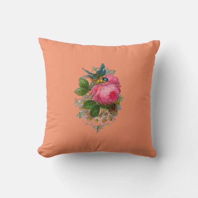 Querstich-Blumenansicht Kissen (Vorderseite)