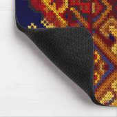 Querstich modernes rotes gelbes Mousepad (Ecke)