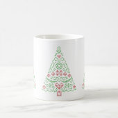 Querstich-Weihnachtsbaum-Tasse Kaffeetasse (Mittel)