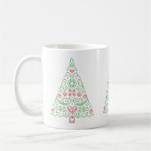 Querstich-Weihnachtsbaum-Tasse Kaffeetasse (Links)