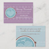 Querstichstickereiband-Herznadelfaden Visitenkarte (Vorne/Hinten)