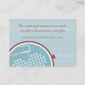 Querstichstickereiband-Herznadelfaden Visitenkarte (Rückseite)