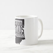 Querstraßen von Tasse Amerikas Indiana (VorderseiteRechts)