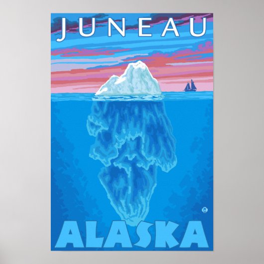 Querstrecke Iceberg - Juneau, Alaska Poster (Vorne)