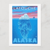 Querstrecke Iceberg - Latouche, Alaska Postkarte (Vorderseite)