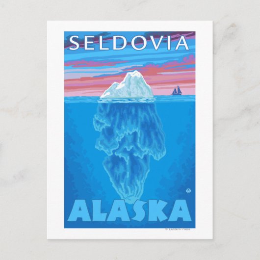 Querstrecke Iceberg - Seldovia, Alaska Postkarte (Vorderseite)