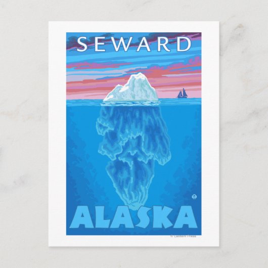 Querstrecke Iceberg - Seward, Alaska Postkarte (Vorderseite)