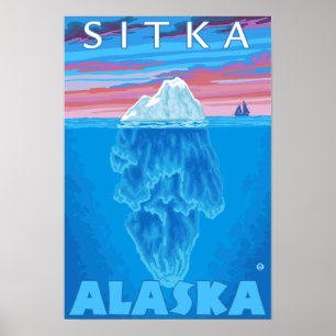 Querstrecke Iceberg - Sitka, Alaska Poster