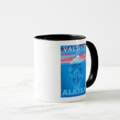 Querstrecke Iceberg - Valdez, Alaska Tasse (VorderseiteRechts)