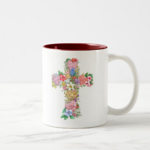 QuerTasse - Liebe, Hoffnung, Glaube Zweifarbige Tasse