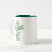 QuerTasse - Winter-Blumen Zweifarbige Tasse (Vorderseite Links)