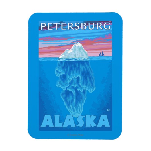 Querverbindung Iceberg - Petersburg, Alaska Magnet (Vertikal)