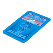 Querverbindung Iceberg - Petersburg, Alaska Magnet (Linke Seite)