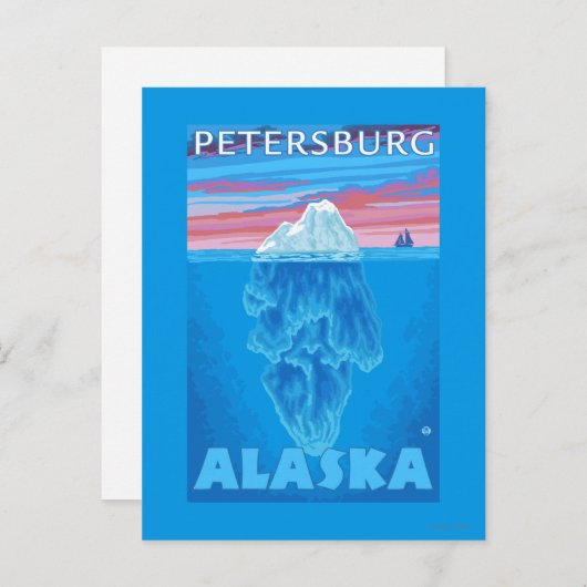 Querverbindung Iceberg - Petersburg, Alaska Postkarte (Vorne/Hinten)