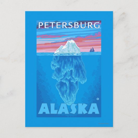 Querverbindung Iceberg - Petersburg, Alaska Postkarte (Vorderseite)