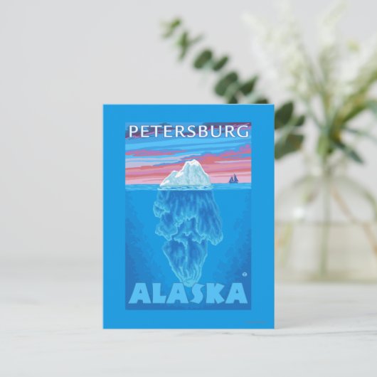 Querverbindung Iceberg - Petersburg, Alaska Postkarte (Stehend Vorderseite)