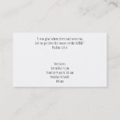 QuerVisitenkarten Visitenkarte (Rückseite)