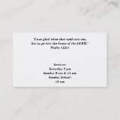 QuerVisitenkarten Visitenkarte (Rückseite)