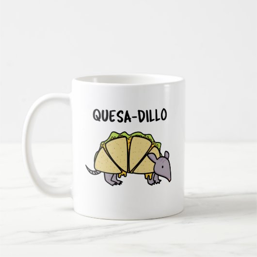 Quesa-Dillo Funny Quesadilla Pun Kaffeetasse (Links)