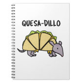 Quesa-Dillo Funny Quesadilla Pun Notizblock (Vorderseite)