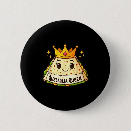 Quesadilla-Königin Cinco de Mayo Kinder Mädchen Fr Button (Vorderseite)