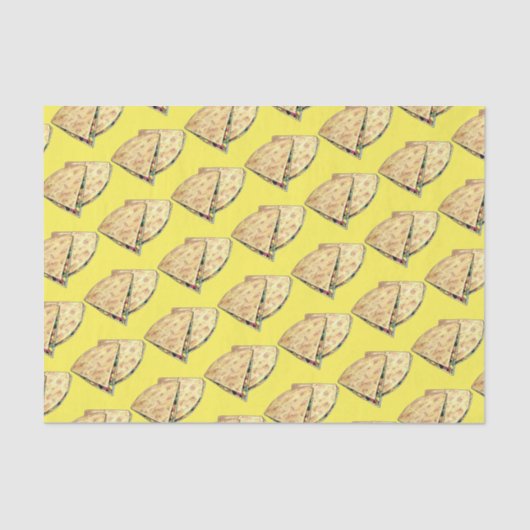 Quesadilla Mexicans Food Restaurant Appetizer Seidenpapier (Vorderseite)