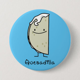 Quesadilla-Mexikaner gegrillte Tortilla mit Käse Button