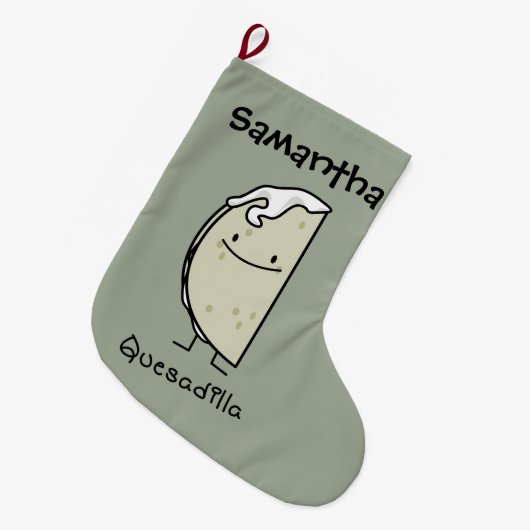 Quesadilla-Mexikaner gegrillte Tortilla mit Käse Großer Weihnachtsstrumpf (Vorderansicht (hängend))