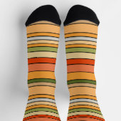 Queso Dip Stripes Orange White Green Socken (Oben)