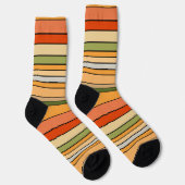 Queso Dip Stripes Orange White Green Socken (Rechts)